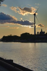 Toronto – Exhibition Place Wind Turbine – Sunset